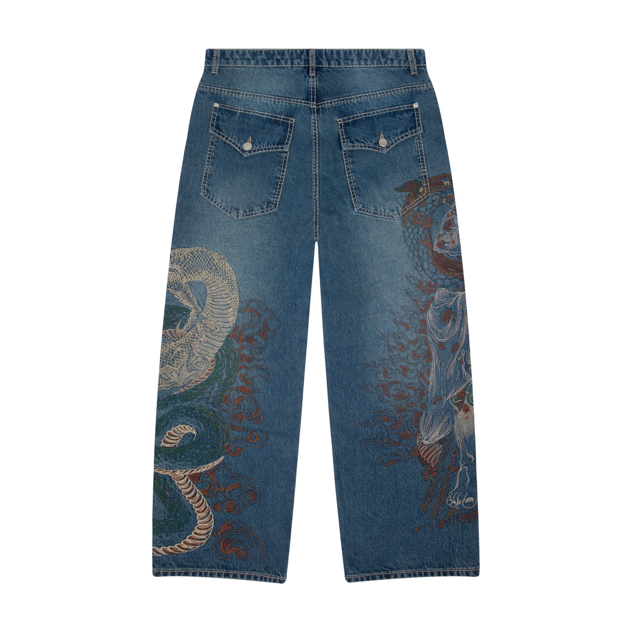 The Dragon tale oversized denims